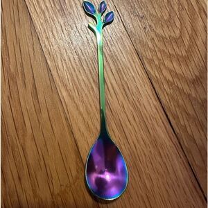 Mini metallic coffee tea dessert spoon